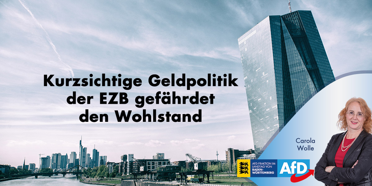 Kurzsichtige Geldpolitik der EZB gefährdet den Wohlstand