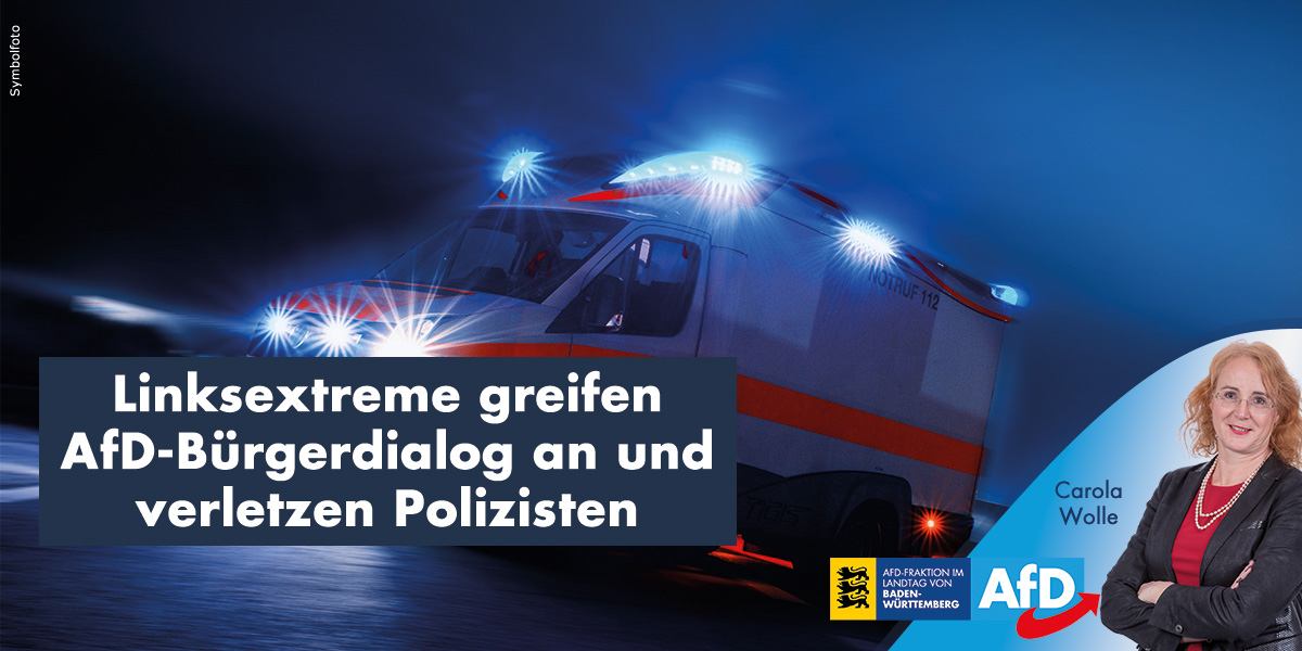 Linksextremistischer Mob attackiert AfD-Bürgerdialog und verletzt Polizeibeamte
