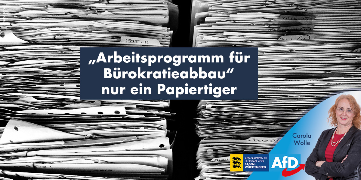 "Arbeitsprogramm der Landesregierung für Bürokratieabbau" entpuppt sich als Papiertiger