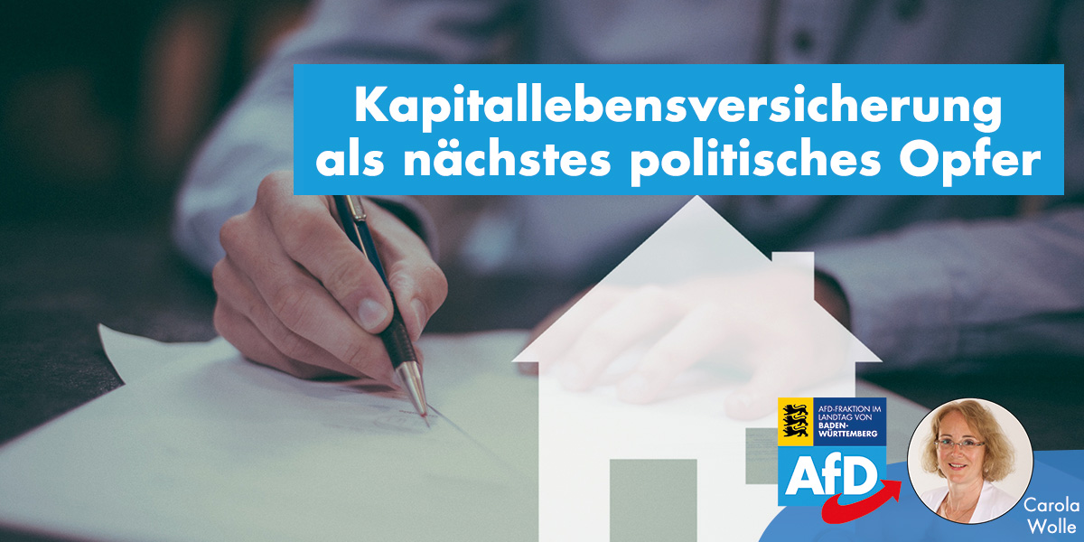 Carola Wolle: Kapitallebensversicherung als nächstes politisches Opfer