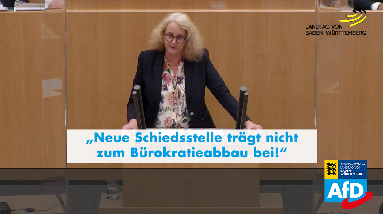 Plenarrede Carola Wolle: Neue Schiedsstelle trägt nicht zum Bürokratieabbau bei!