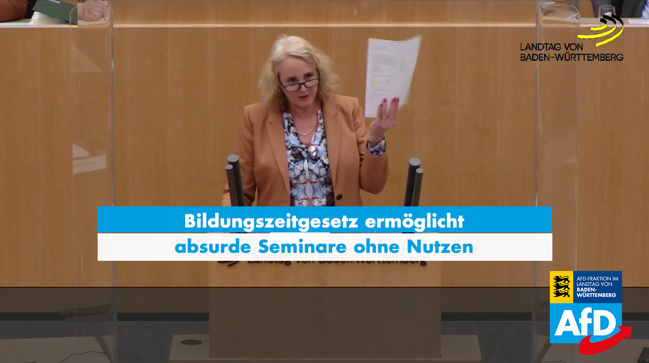 Plenarrede von Carola Wolle zur Änderung des Bildungszeitgesetzes