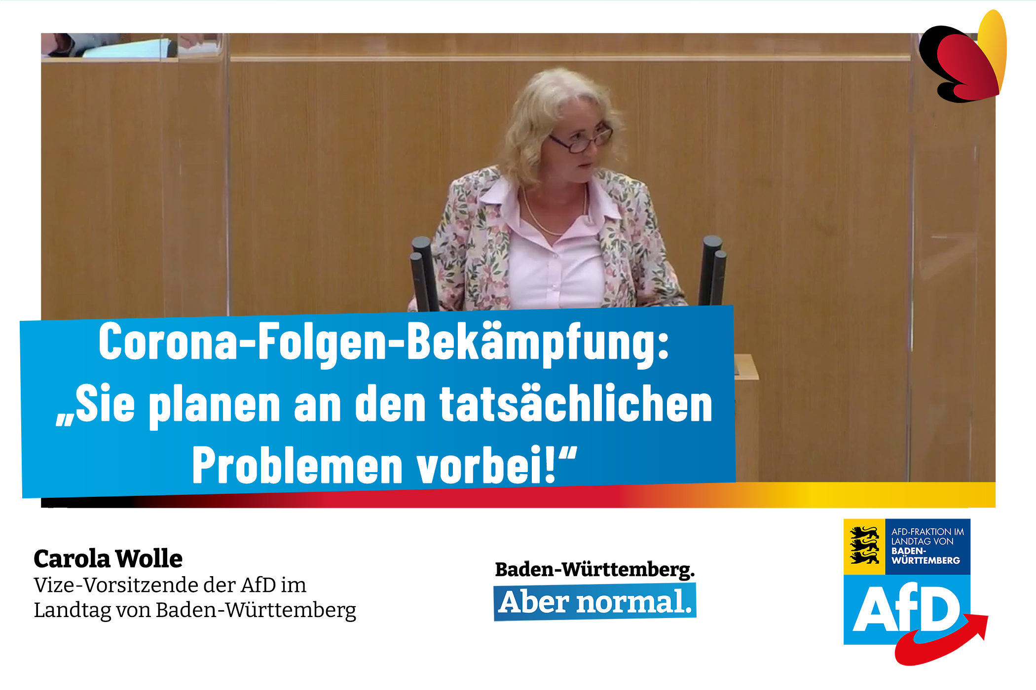 Carola Wolle: Verlegenheitsprojekt „Corona-Folgen-Bekämpfung“ ist Fehlkalkulation