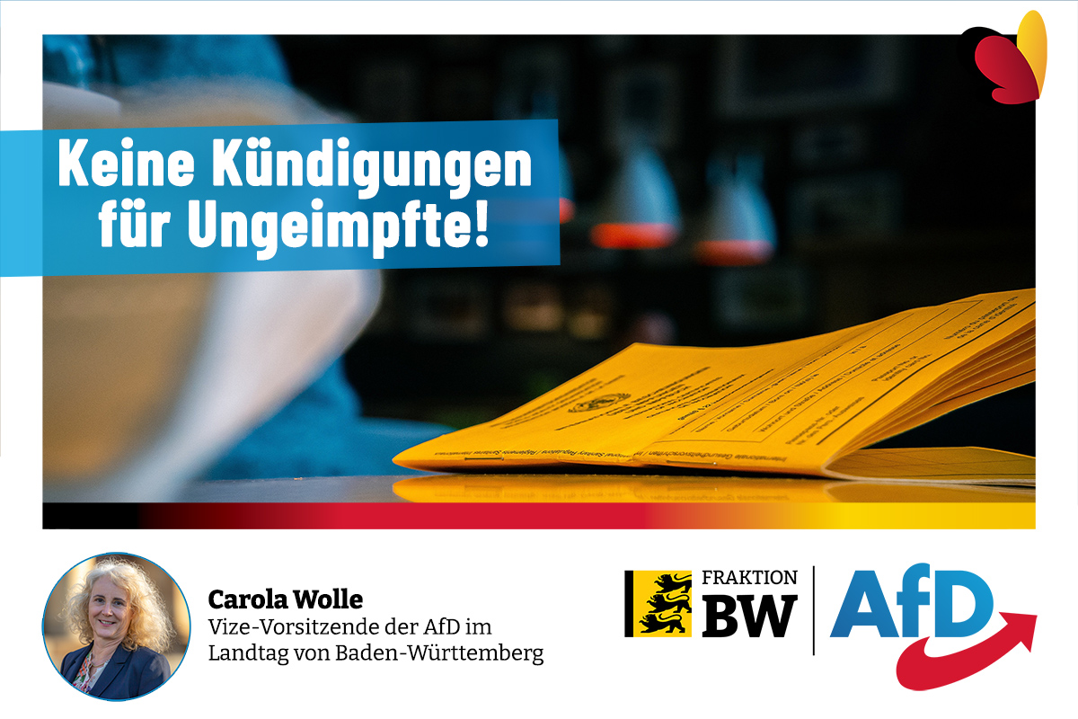 Carola Wolle: Keine Kündigungen für Ungeimpfte