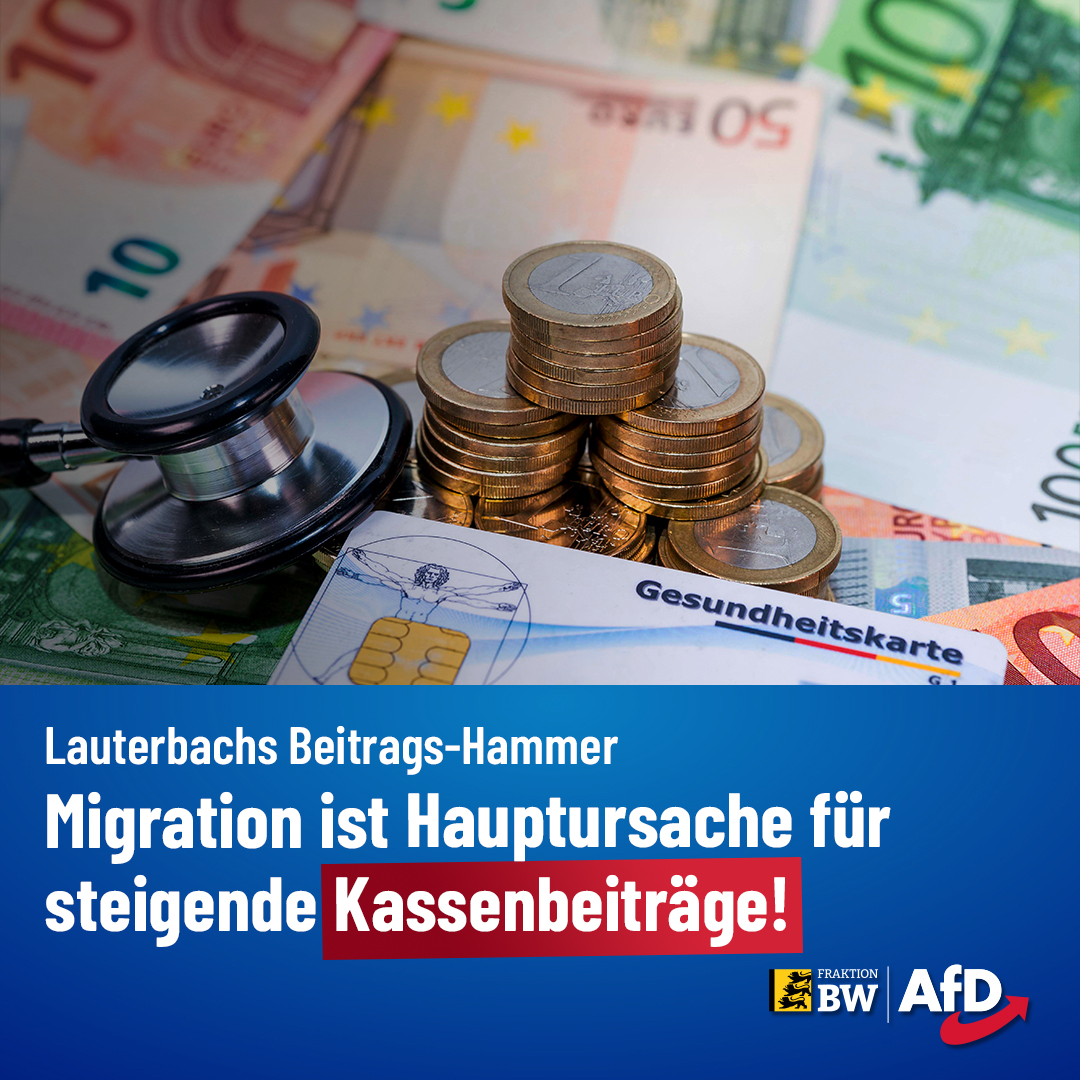 Carola Wolle: Kosten für Flüchtlinge sind Hauptursache für steigende Kassenbeiträge!