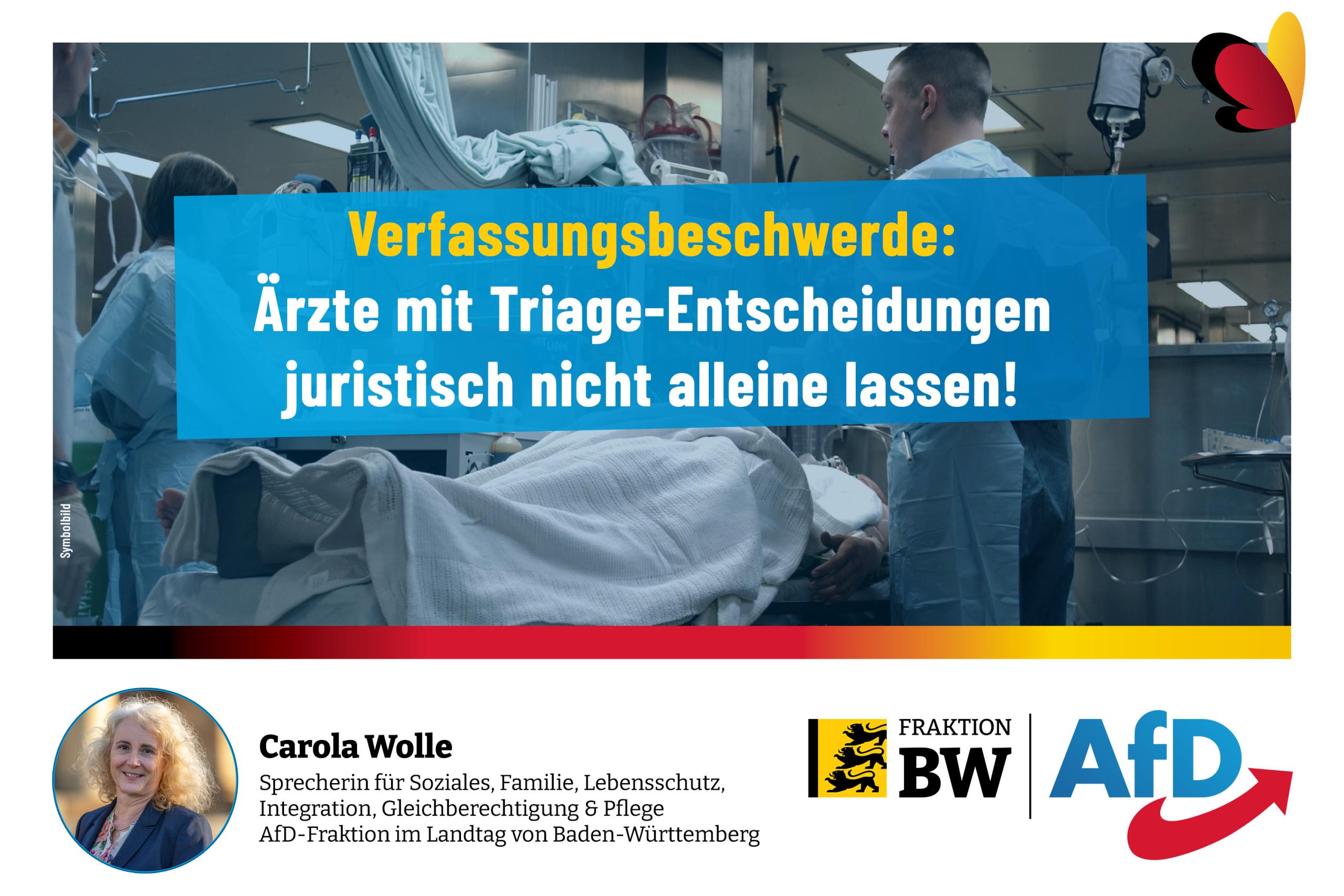 Carola Wolle: Verfassungsbeschwerde – Triage