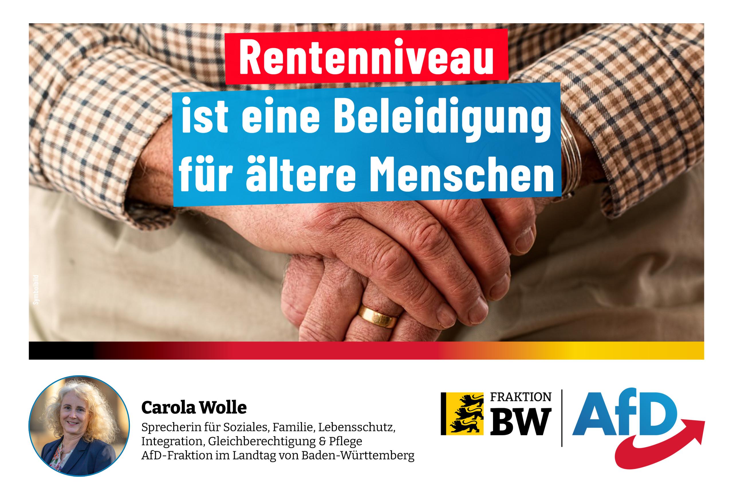 Carola Wolle: Rentenniveau ist eine Beleidigung für ältere Menschen