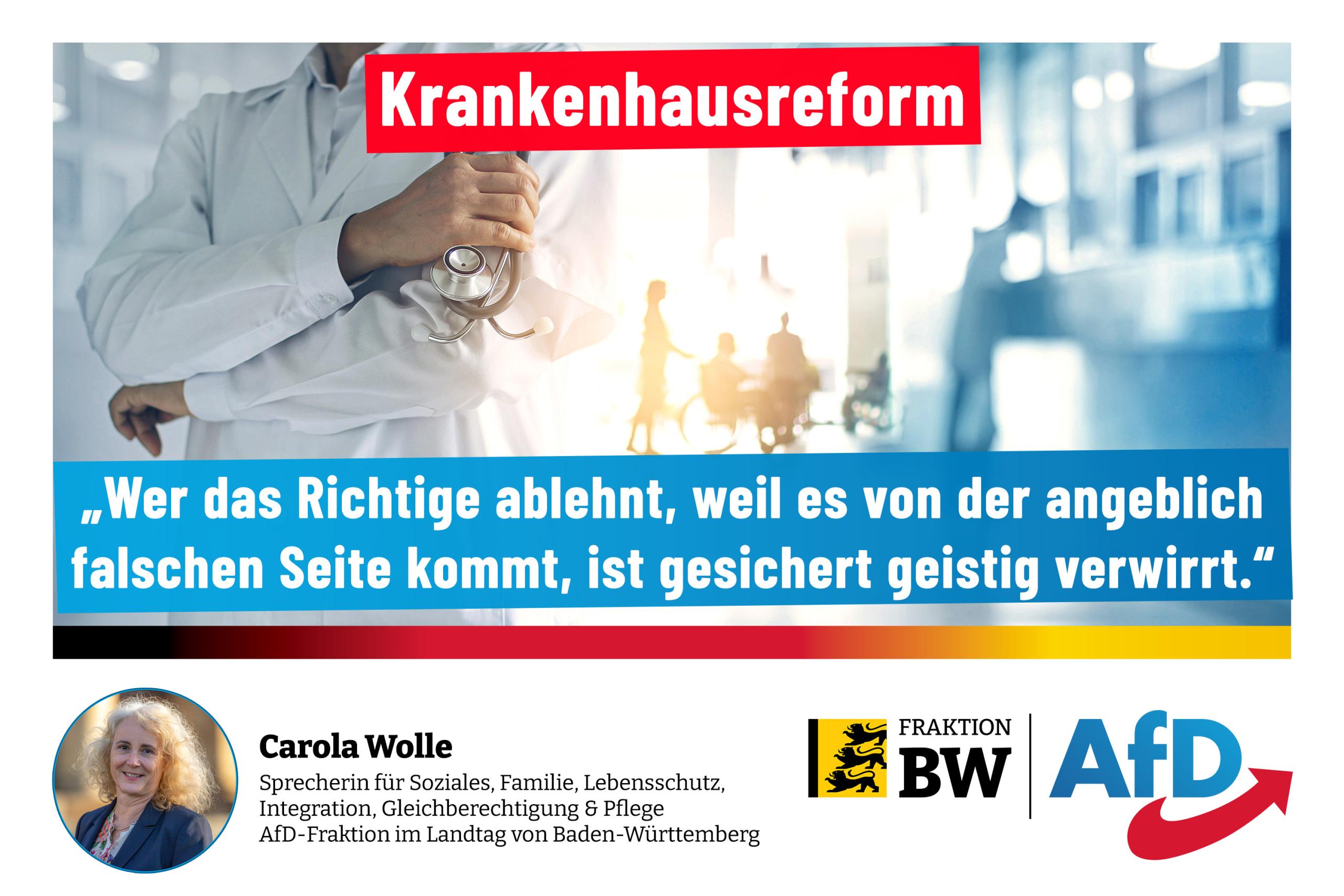 Carola Wolle: Was ist mit der Krankenhausgesellschaft des Landes los?
